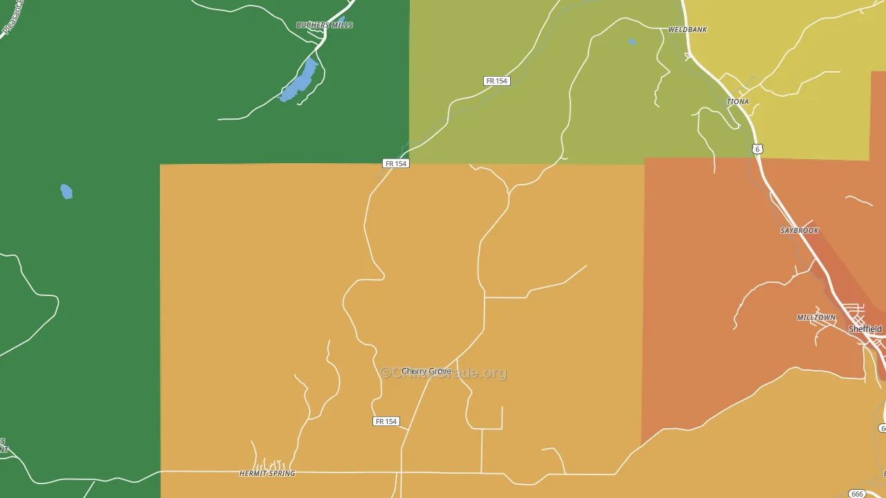 Henrys Mill, PA Map of Assault Rates