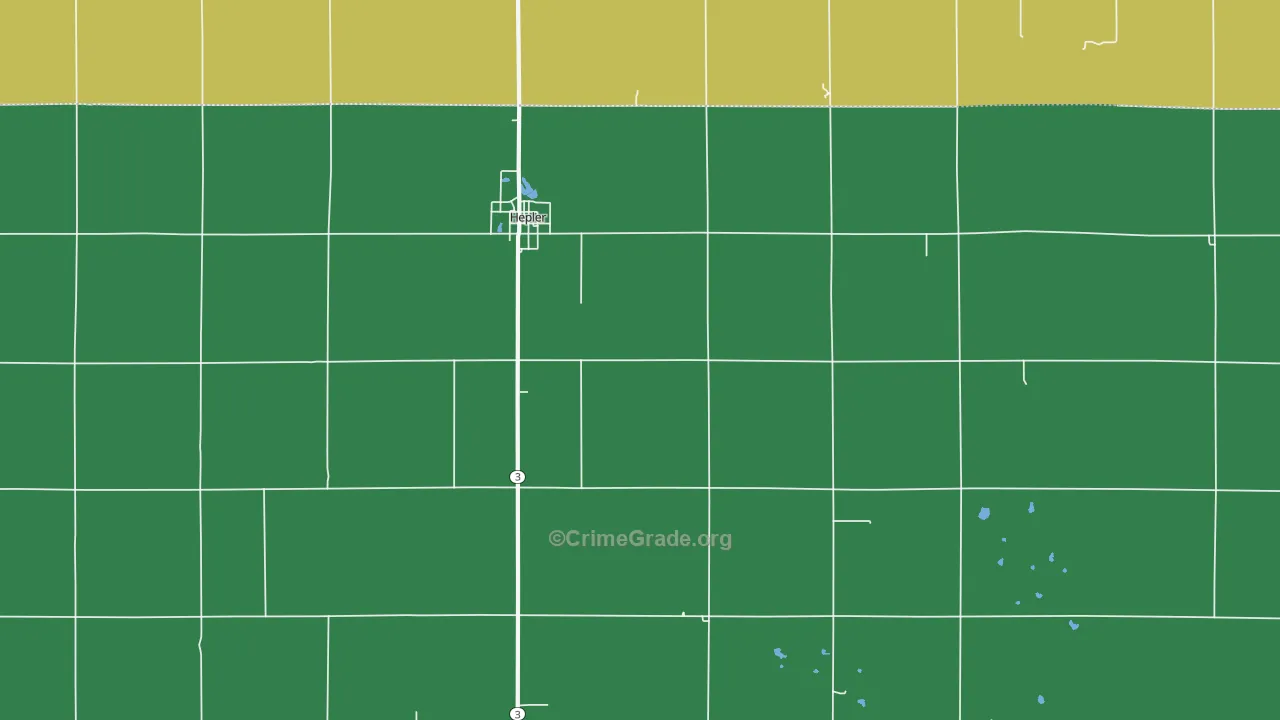 Hepler, KS Map of Assault Rates