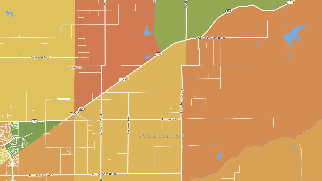 Herald, CA Map of Assault Rates