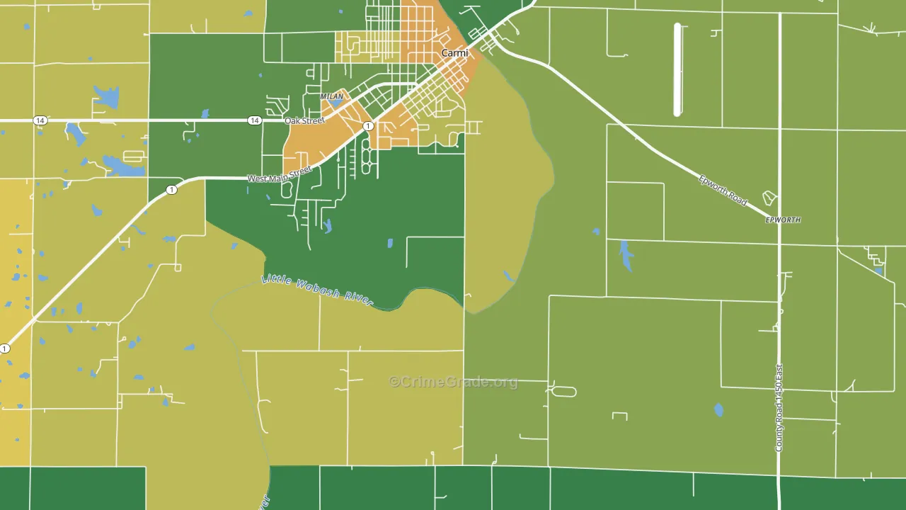 Herald, IL Map of Assault Rates
