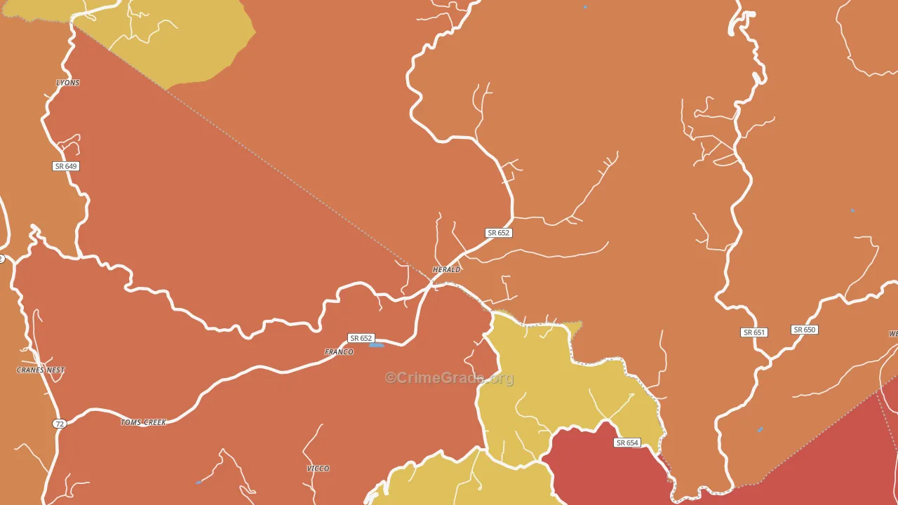 Herald, VA Map of Assault Rates
