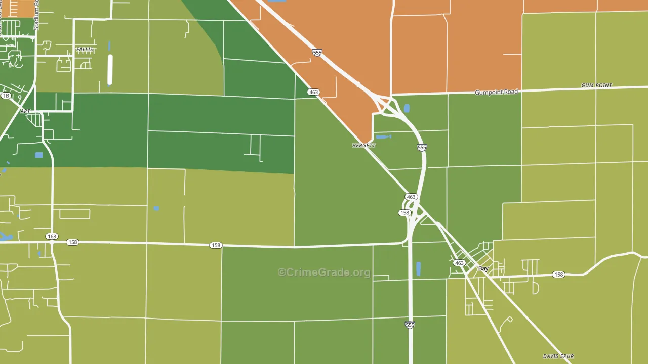 Hergett, AR Map of Assault Rates