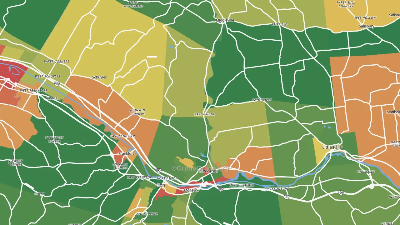 Herkimer County, NY Map of Assault Rates