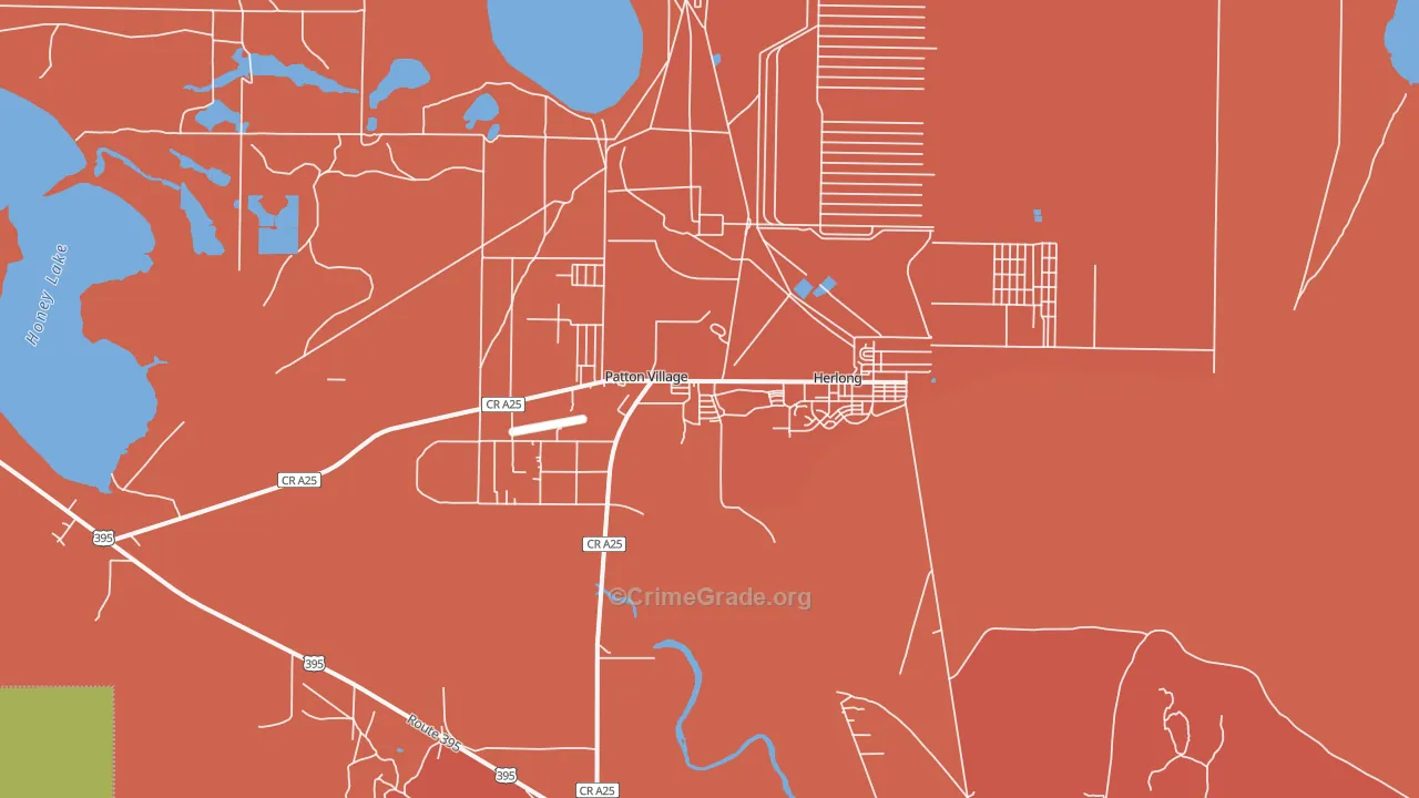 Herlong, CA Map of Assault Rates