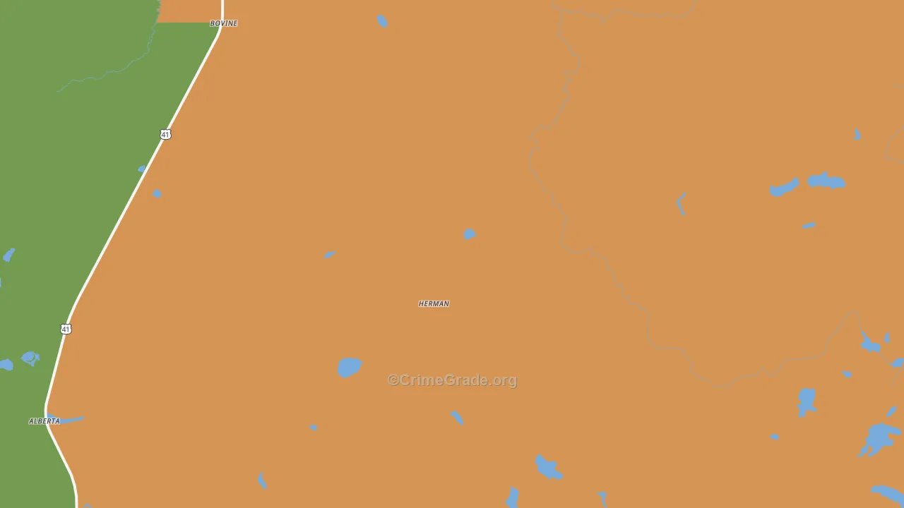 Herman, MI Map of Assault Rates