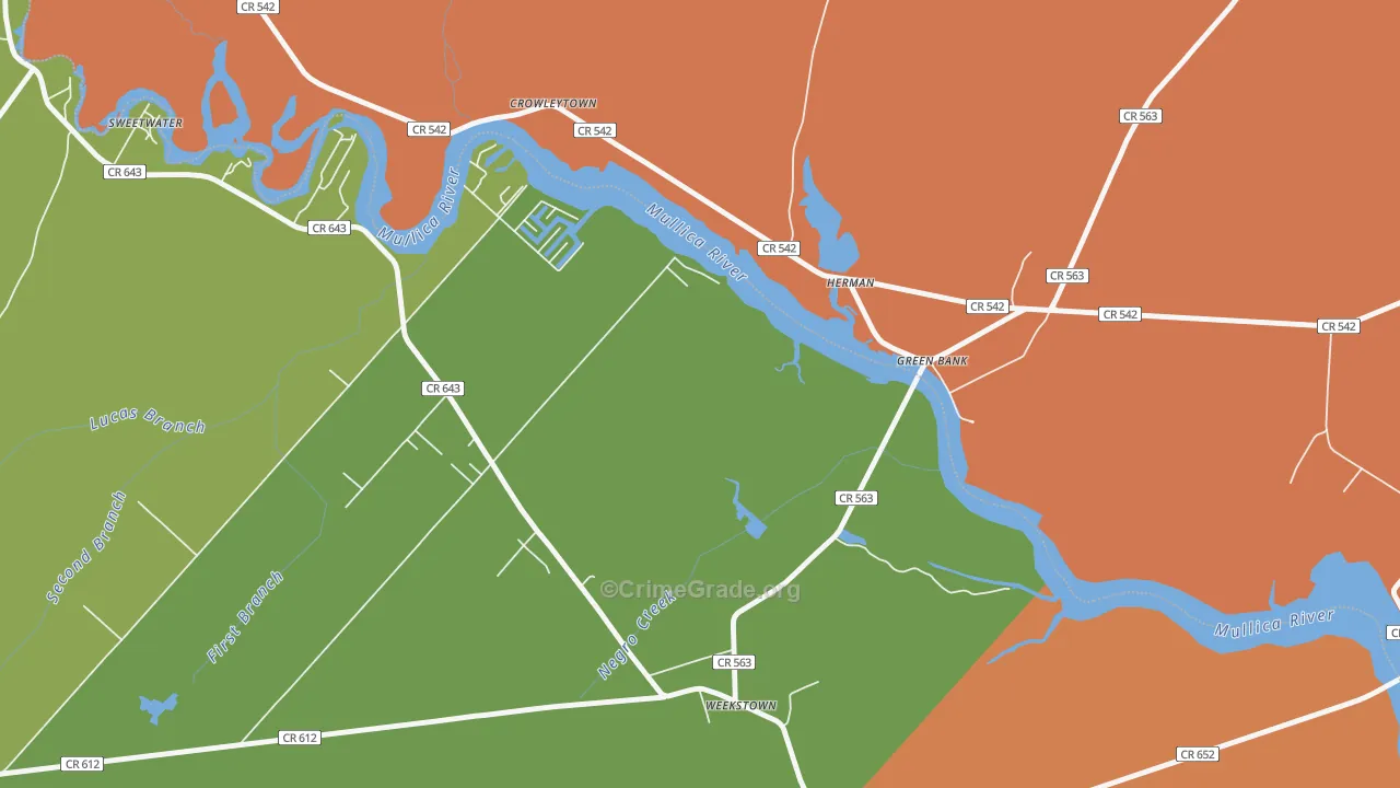 Herman, NJ Map of Assault Rates