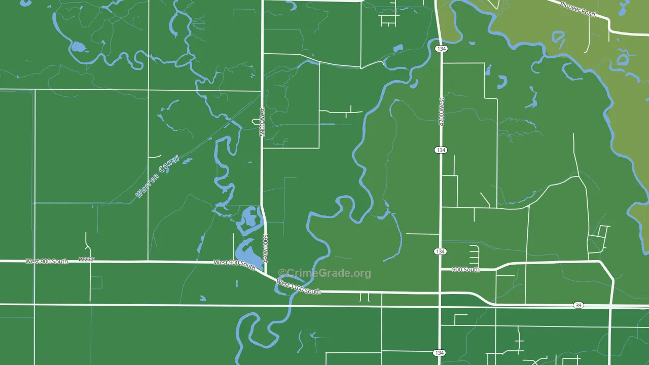 Hermitage, UT Map of Assault Rates