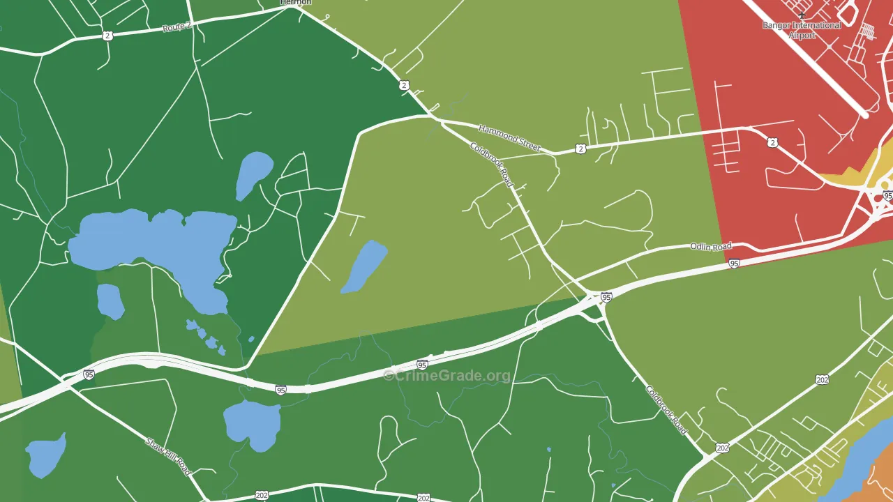 Hermon Center, ME Map of Assault Rates