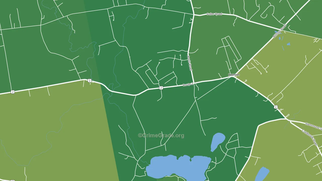 Hermon, ME Map of Assault Rates