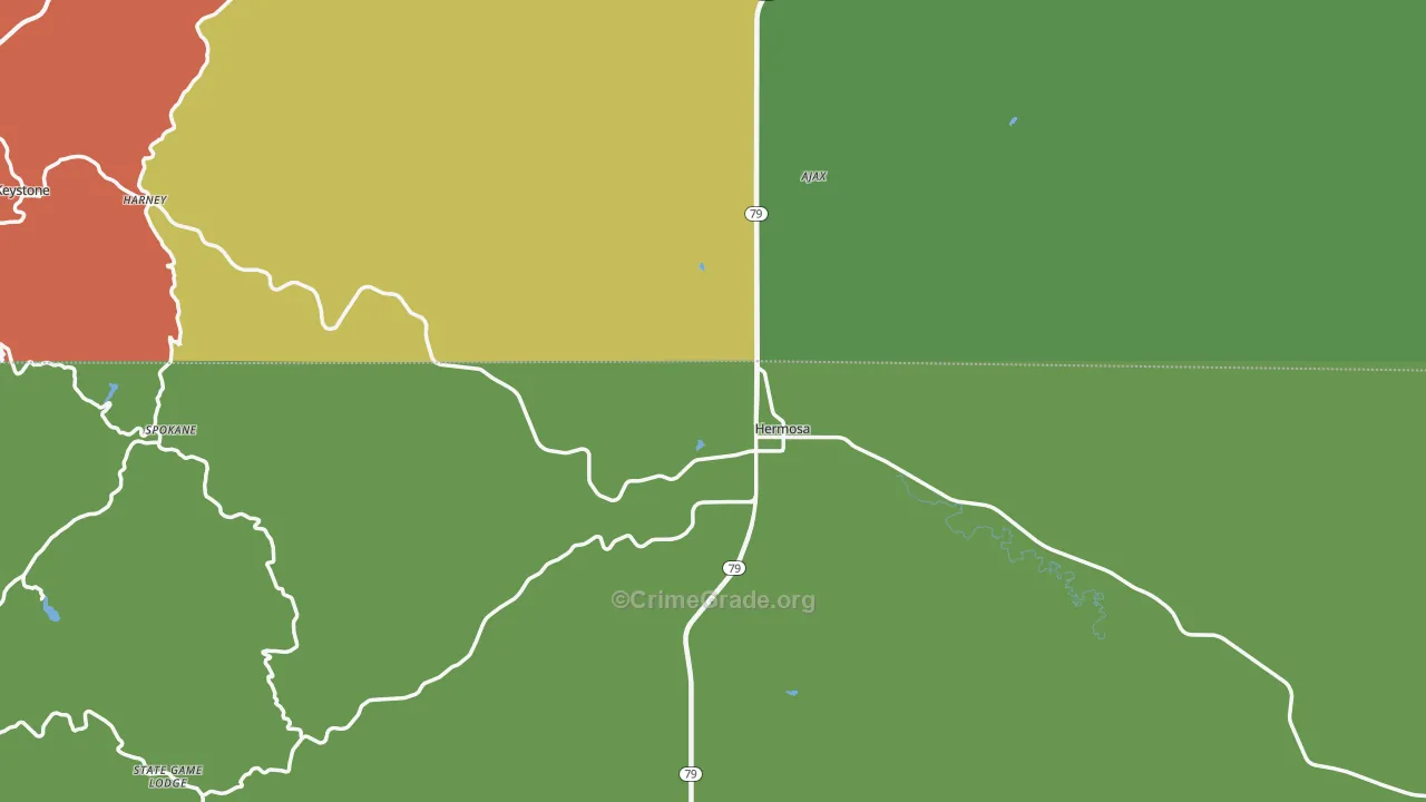 Hermosa, SD Map of Assault Rates