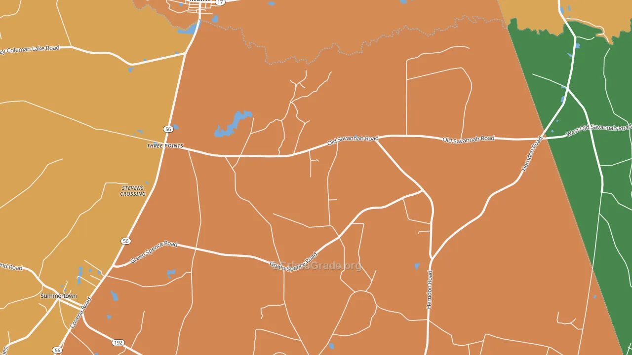 Herndon, GA Map of Assault Rates
