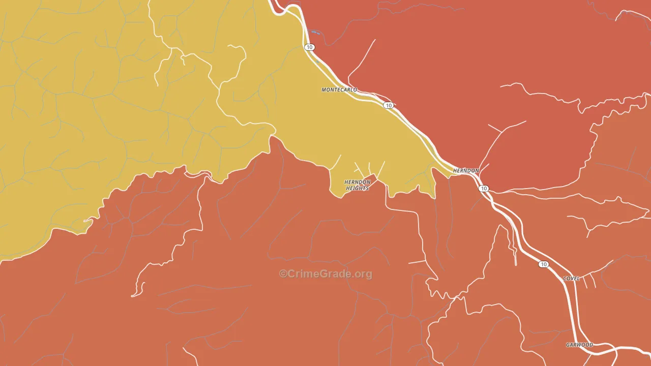 Herndon Heights, WV Map of Assault Rates