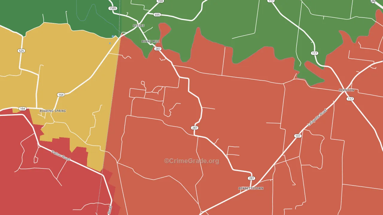 Herndon, KY Map of Assault Rates