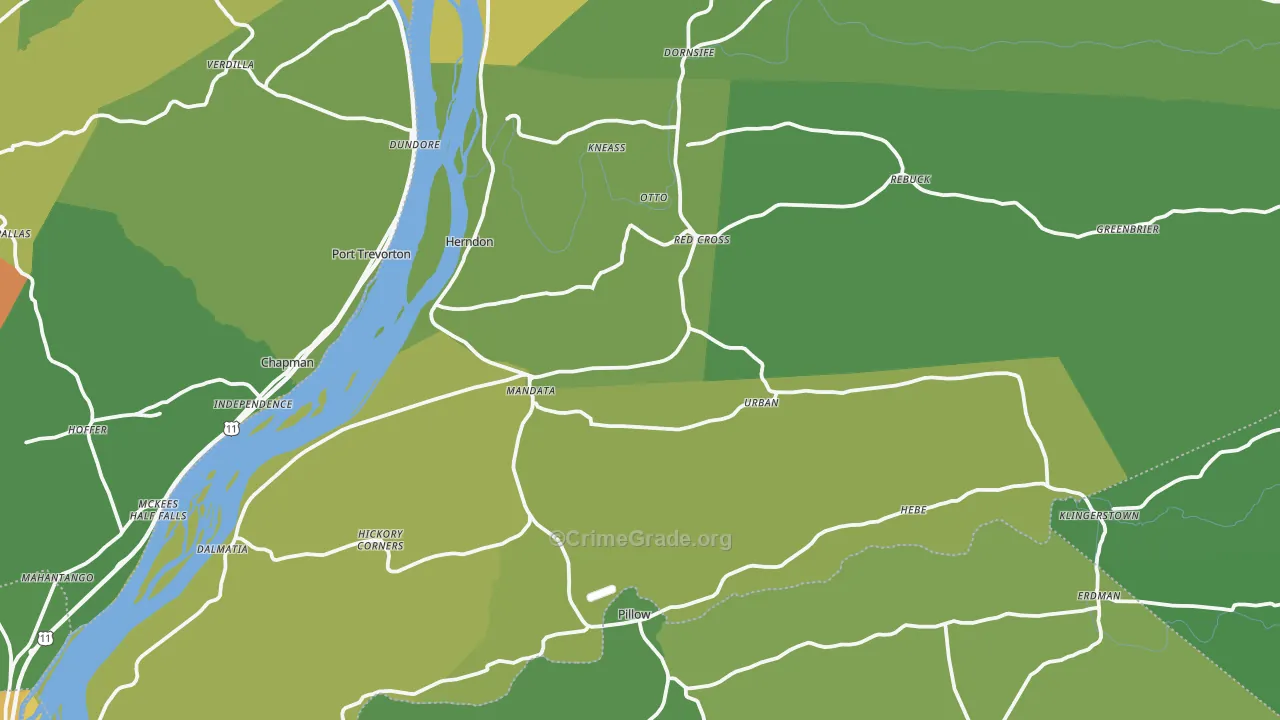 Herndon, PA Map of Assault Rates