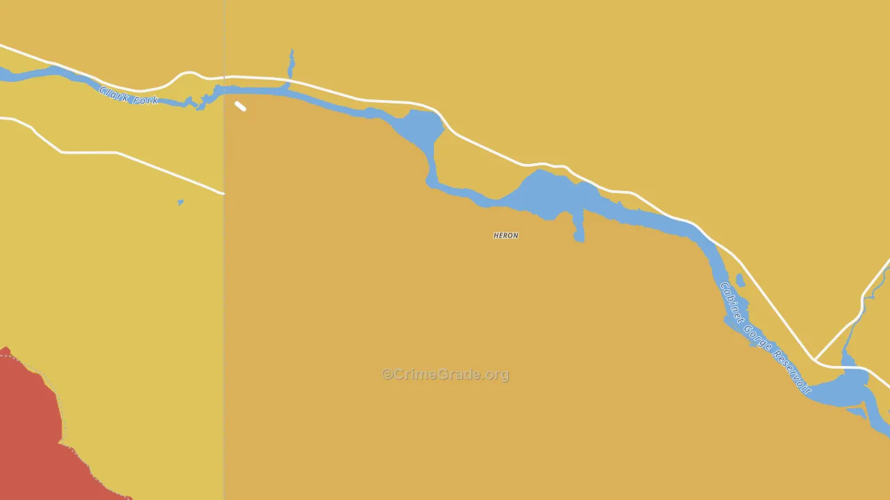Heron, MT Map of Assault Rates