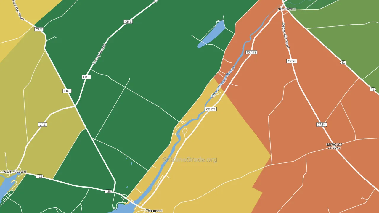 Herrick Grove, NY Map of Assault Rates