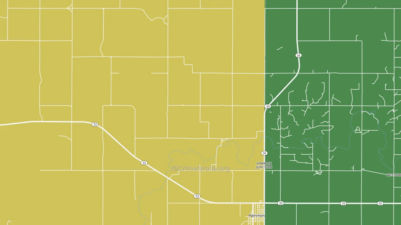 Herring, OK Map of Assault Rates