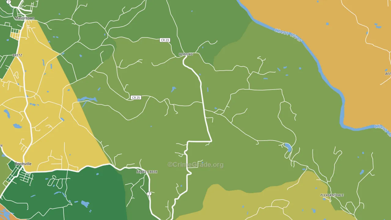 Herring, WV Map of Assault Rates