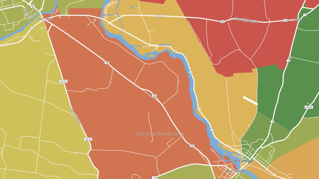 Herrings, NY Map of Assault Rates