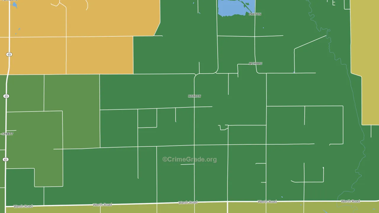 Herron, MI Map of Assault Rates