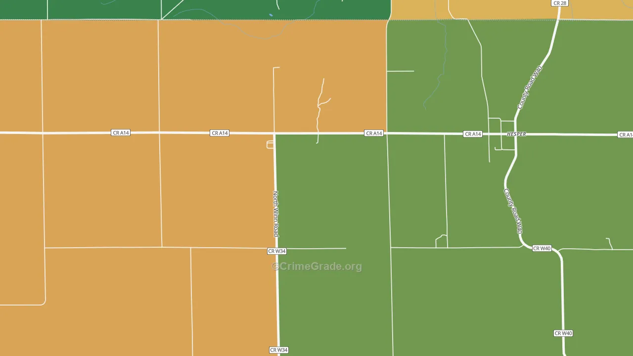 Hesper, IA Map of Assault Rates