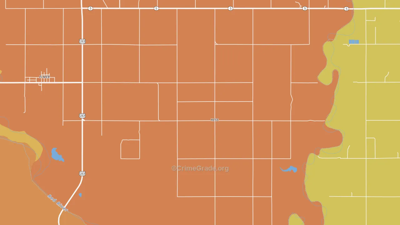 Hess, OK Map of Assault Rates