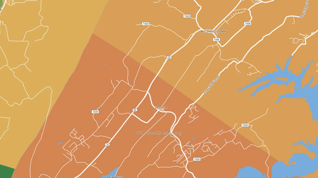 Hesston, PA Map of Assault Rates