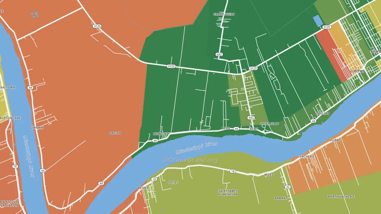 Hester, LA Map of Assault Rates