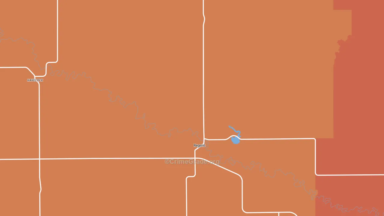 Hettinger County, ND Map of Assault Rates
