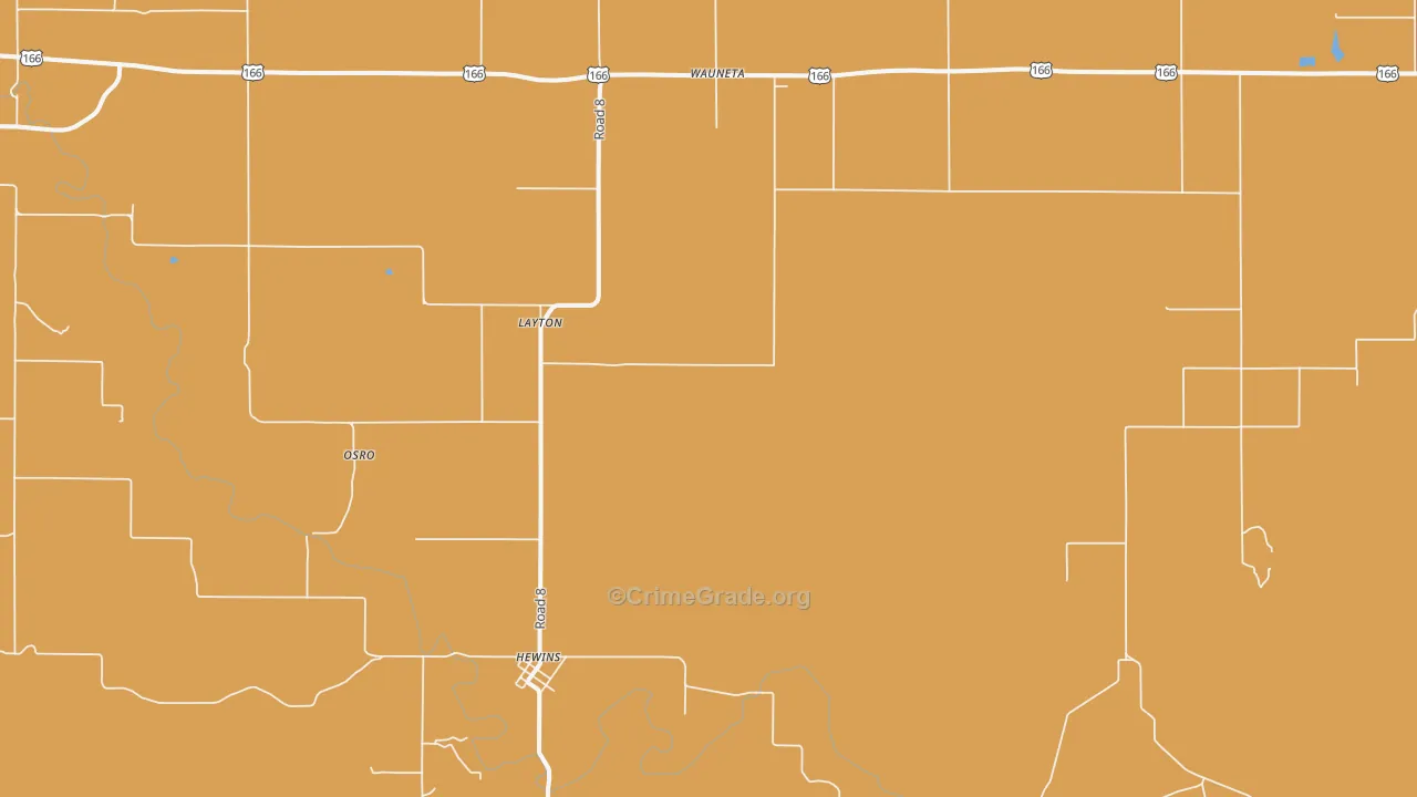 Hewins, KS Map of Assault Rates