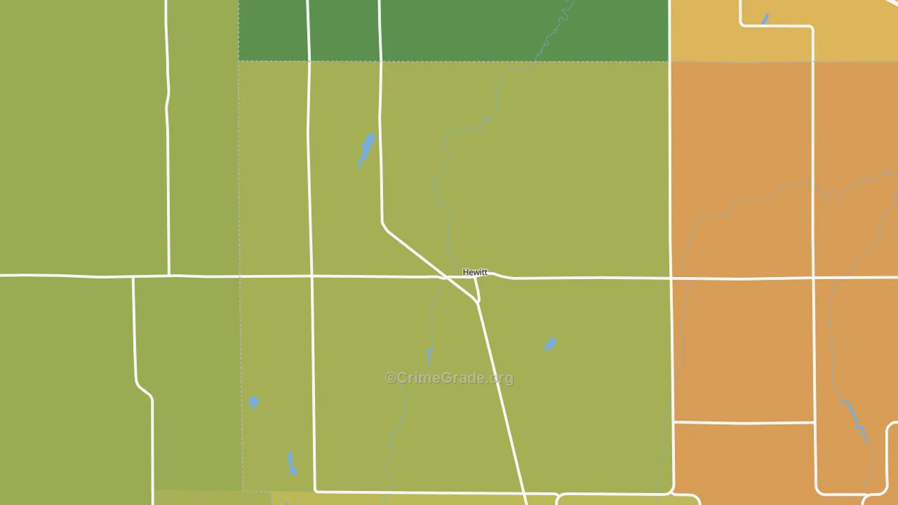 Hewitt, MN Map of Assault Rates