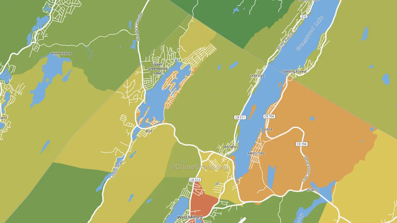 Hewitt, NJ Map of Assault Rates