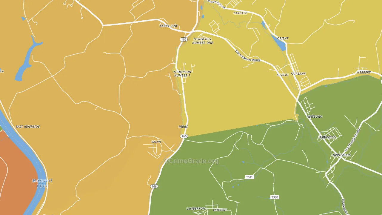 Hibbs, PA Map of Assault Rates
