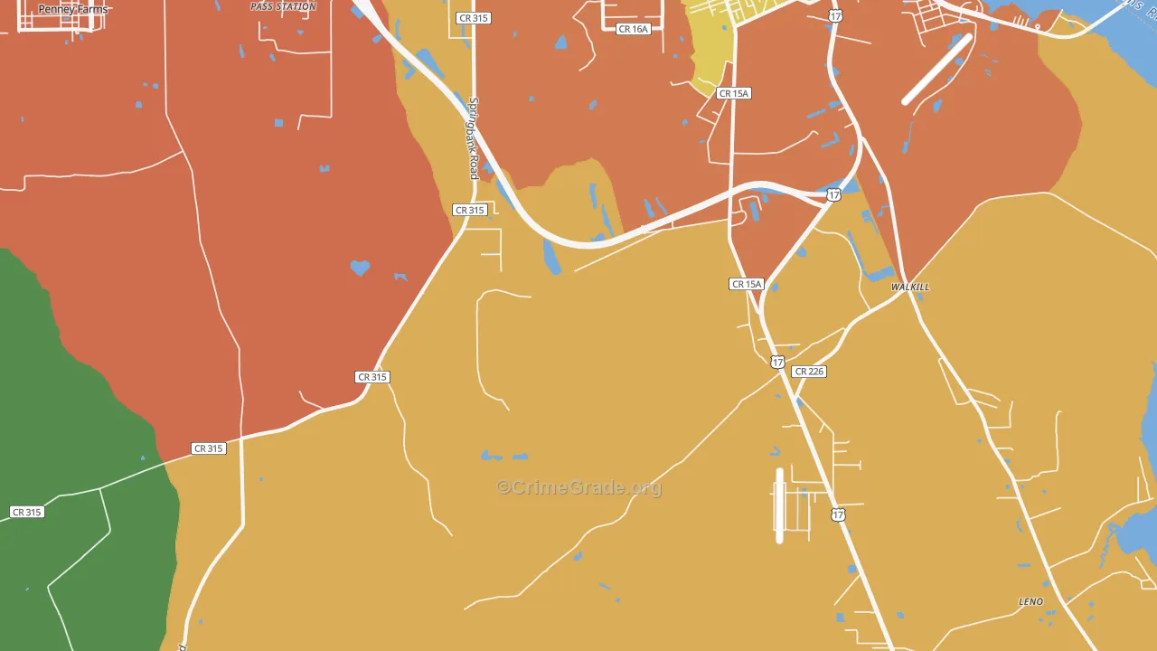 Hibernia, FL Map of Assault Rates
