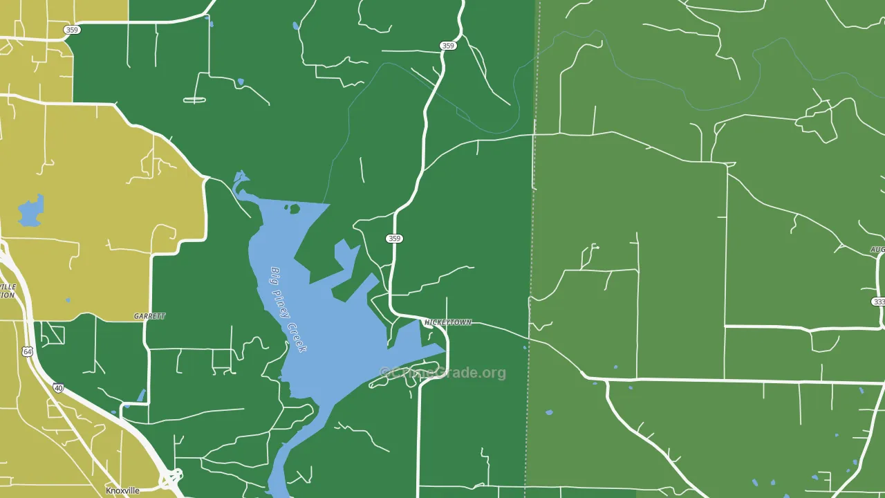 Hickeytown, AR Map of Assault Rates