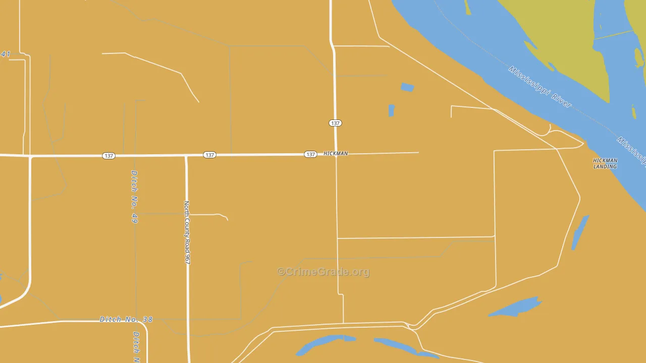 Hickman, AR Map of Assault Rates