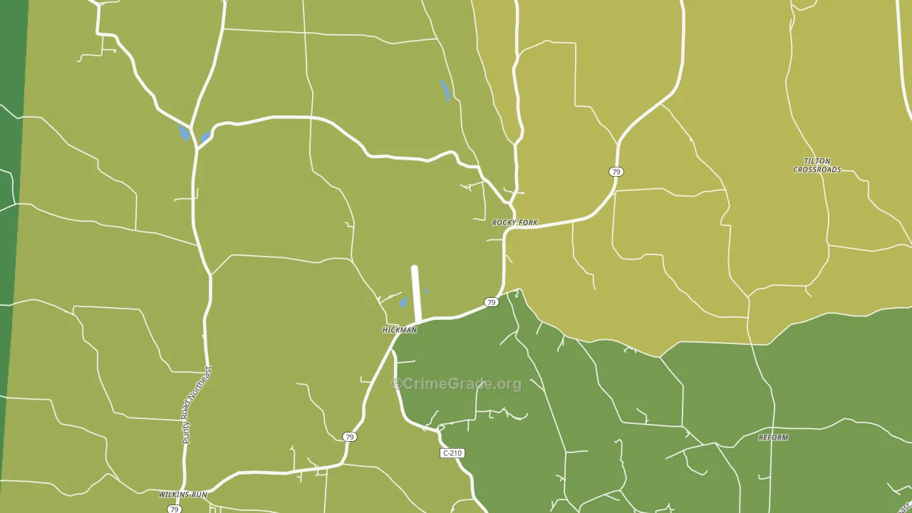 Hickman, OH Map of Assault Rates