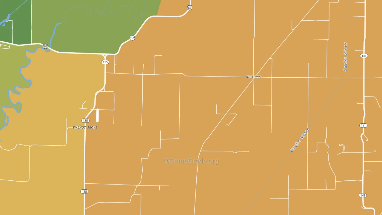 Hickoria, AR Map of Assault Rates
