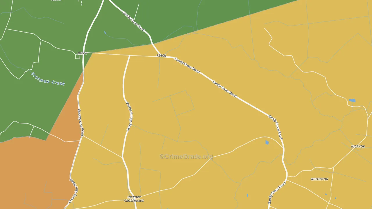 Hickory Crossroads, NC Map of Assault Rates