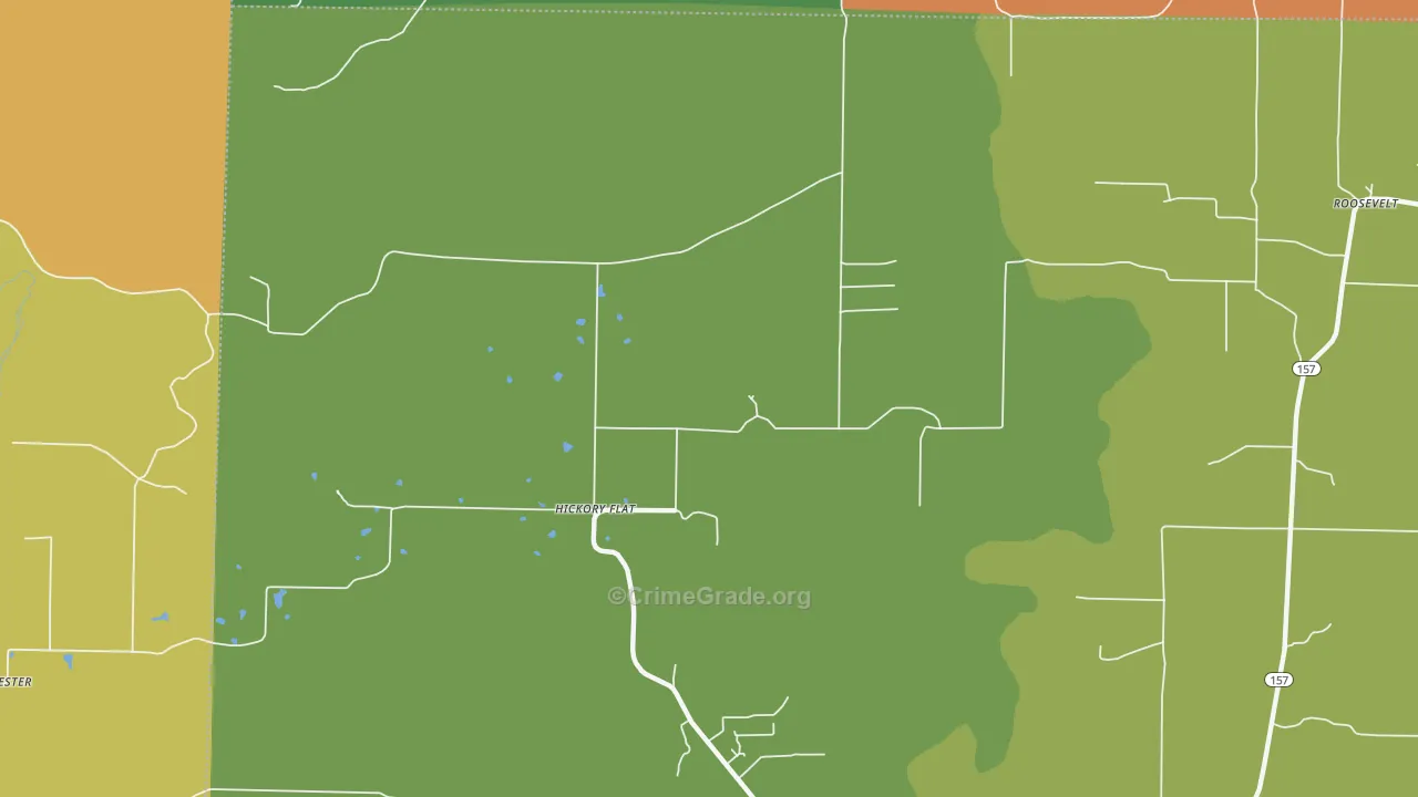 Hickory Flat, AR Map of Assault Rates