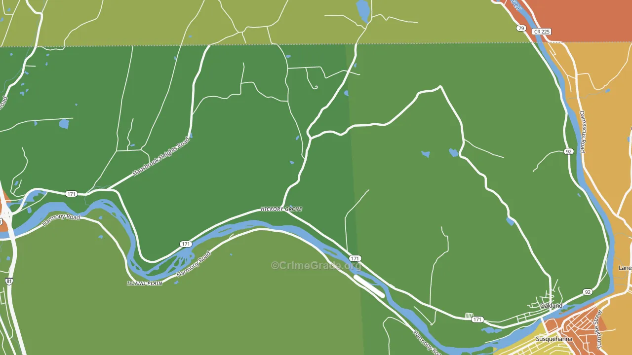 Hickory Grove, PA Map of Assault Rates