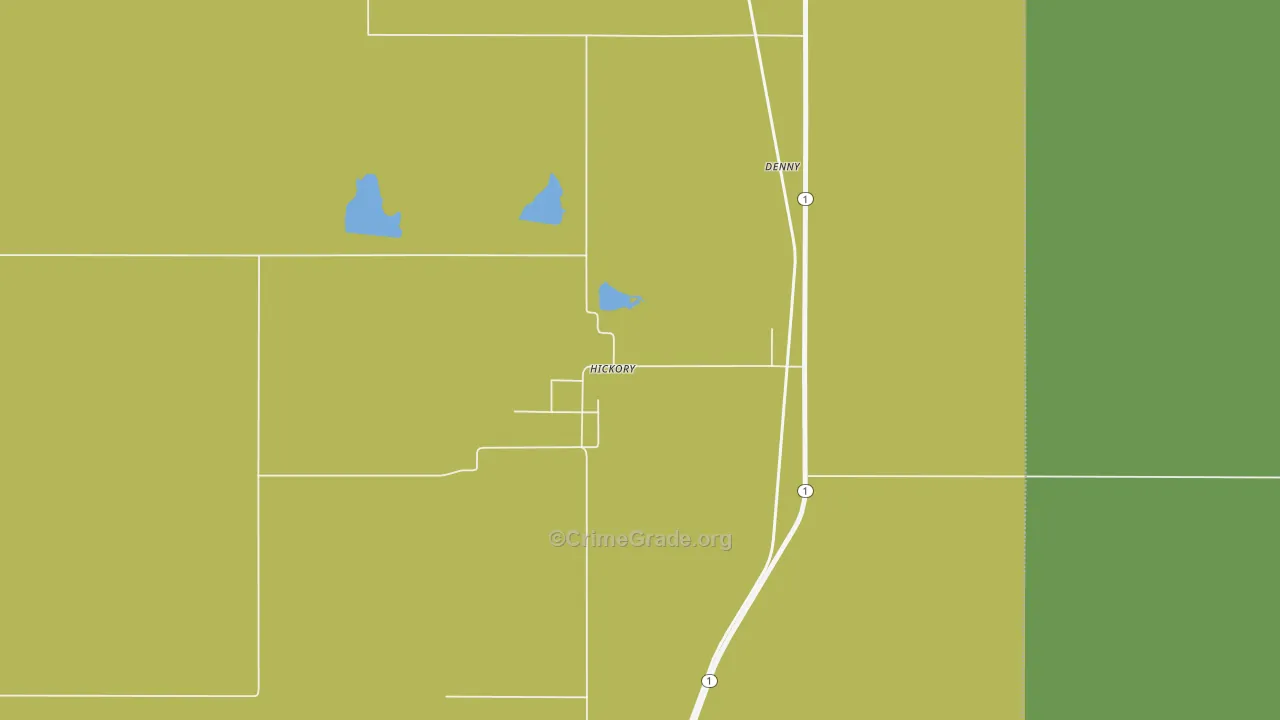 Hickory, OK Map of Assault Rates