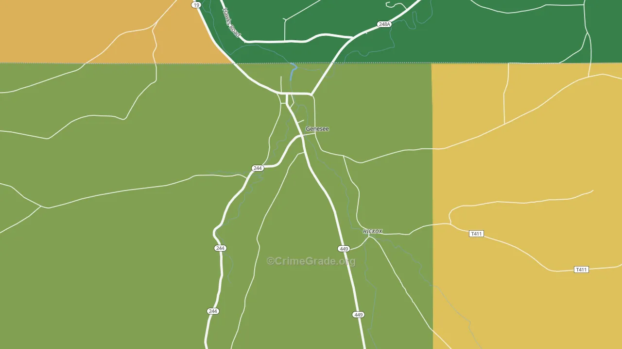 Hickox, PA Map of Assault Rates