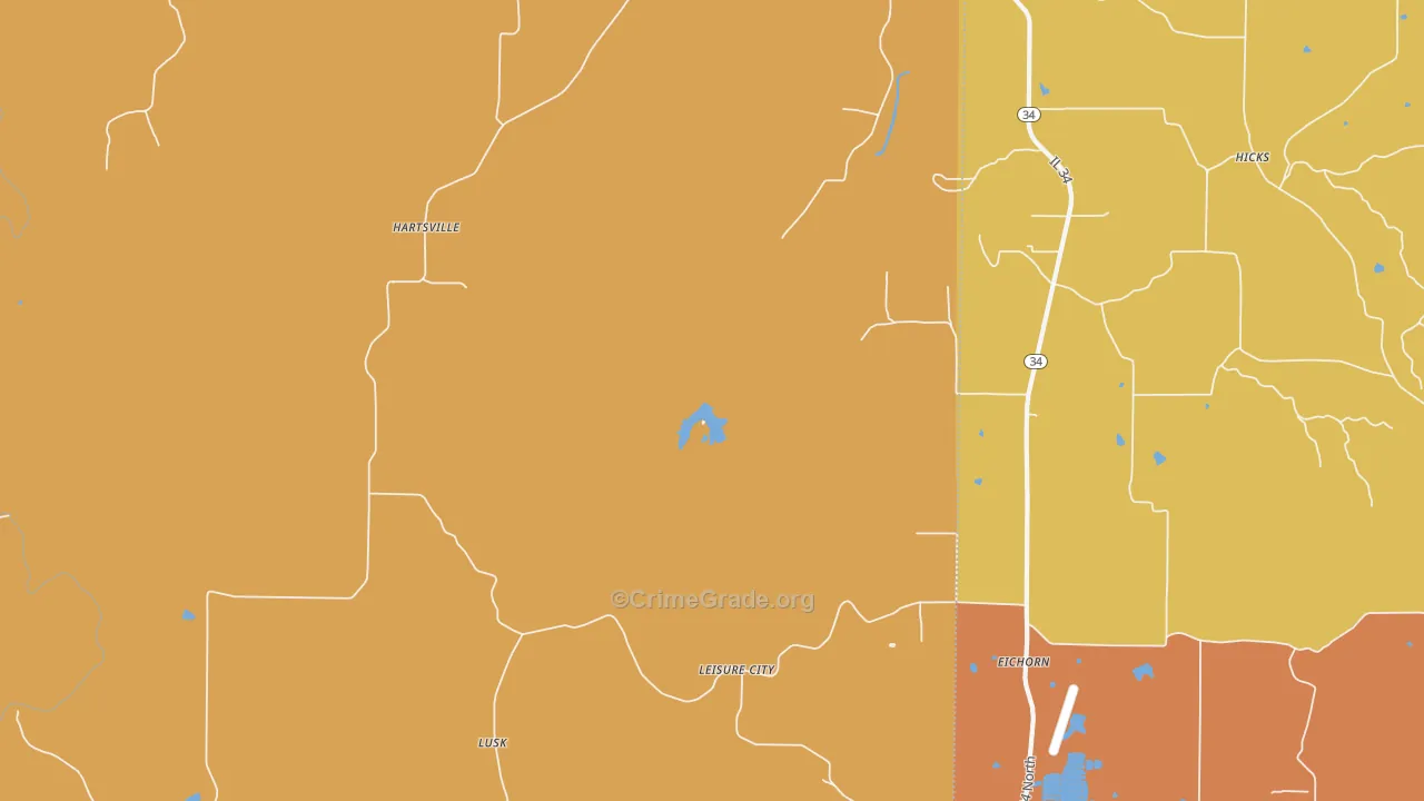 Hicks, IL Map of Assault Rates
