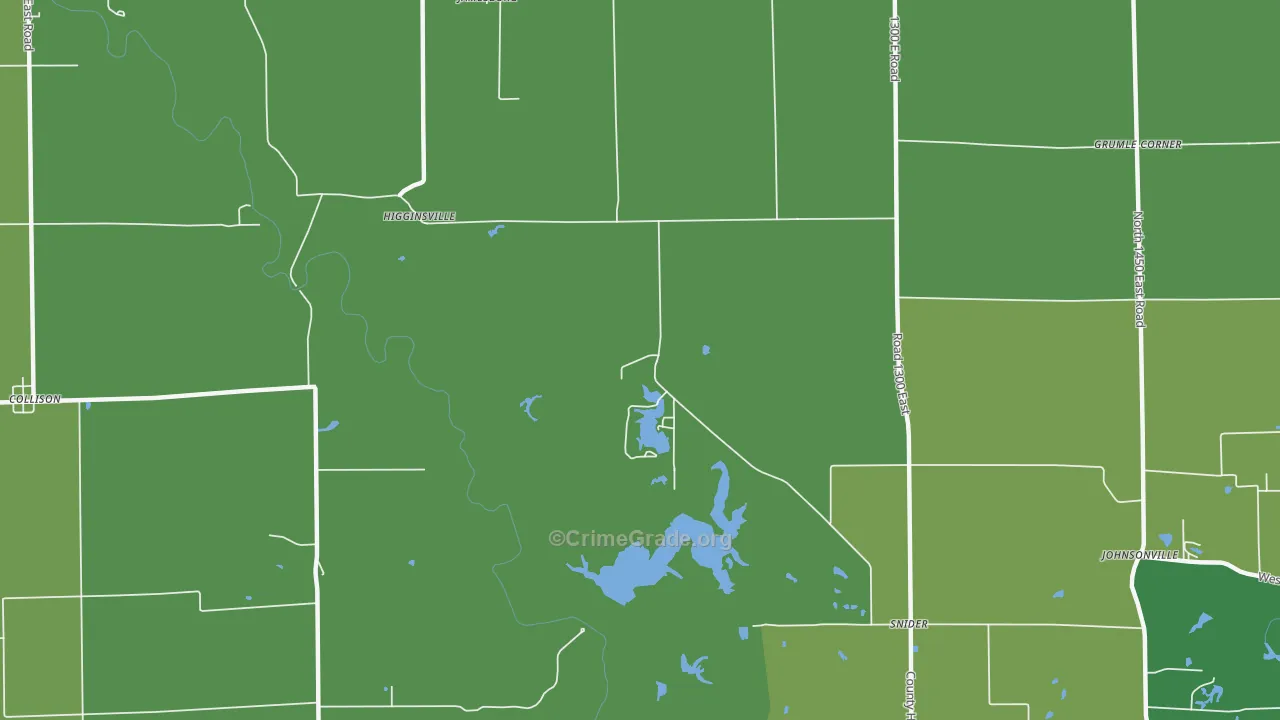 Higginsville, IL Map of Assault Rates