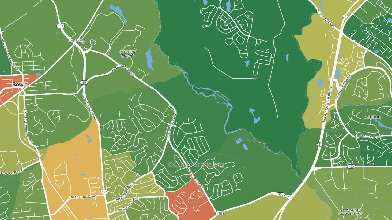 High Bridge Estates, MD Map of Assault Rates