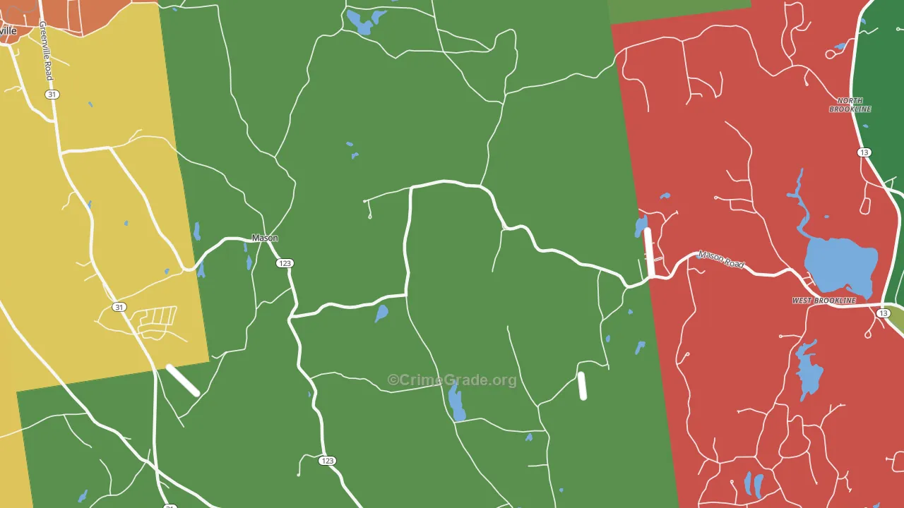 High Bridge, NH Map of Assault Rates