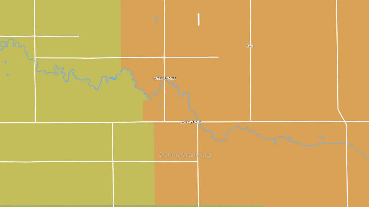 High Landing, MN Map of Assault Rates