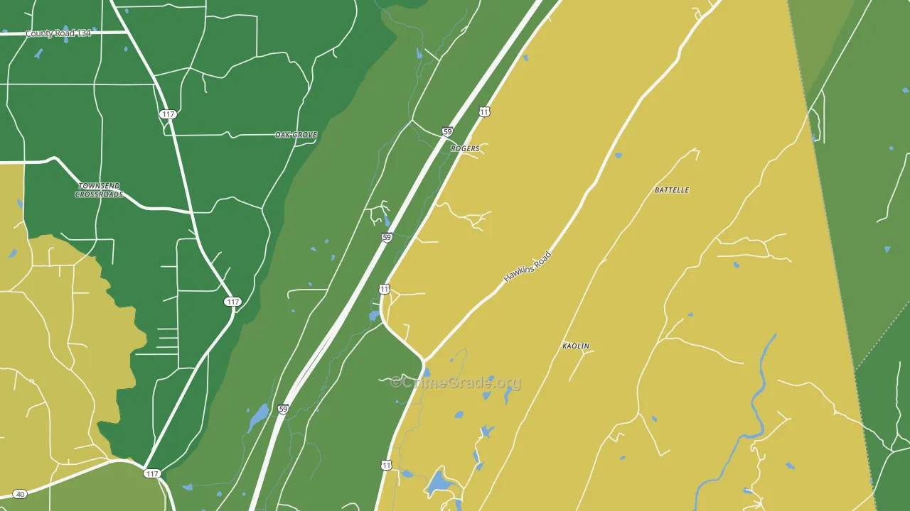 High Point, AL Map of Assault Rates