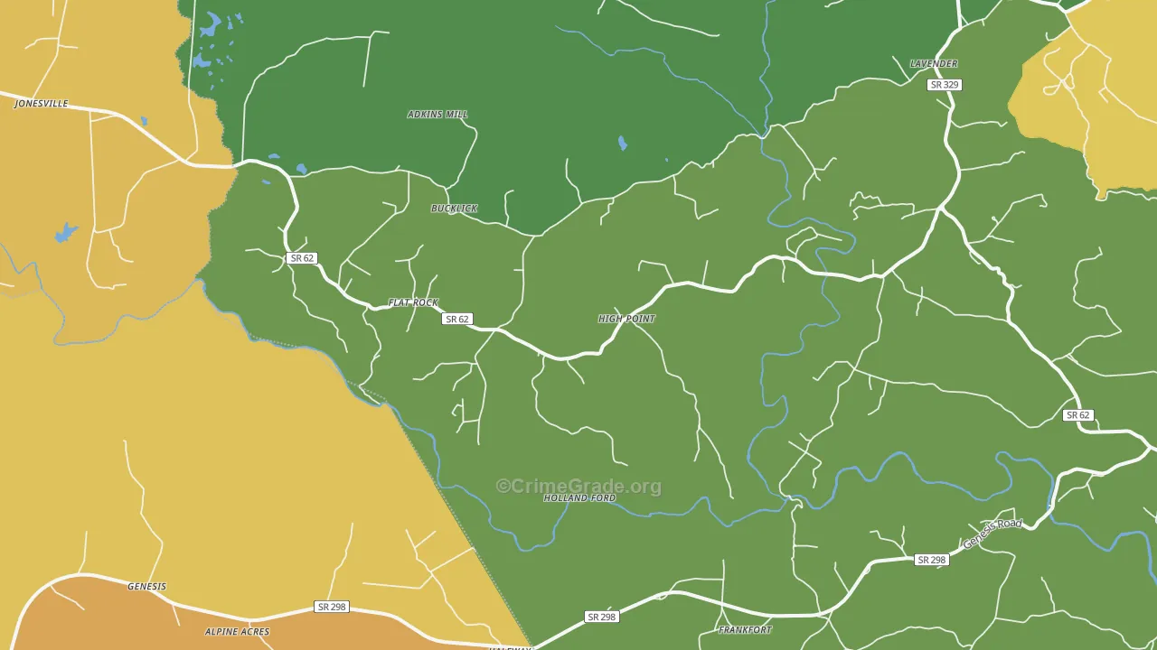 High Point, TN Map of Assault Rates